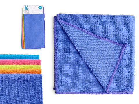 Set 5 Bayetas de Microfibra 30x30cm 5 colores