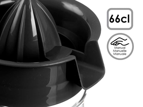 Exprimidor de Cristal 660ml Negro