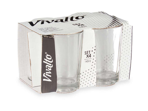 Set 4 Vasos Vidrio Carajillo