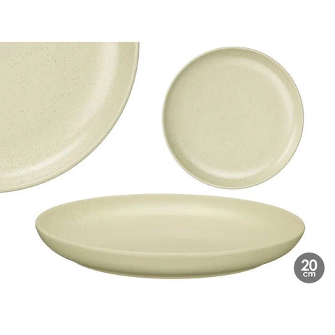 Plato Postre 20cm Moteado Verde Claro