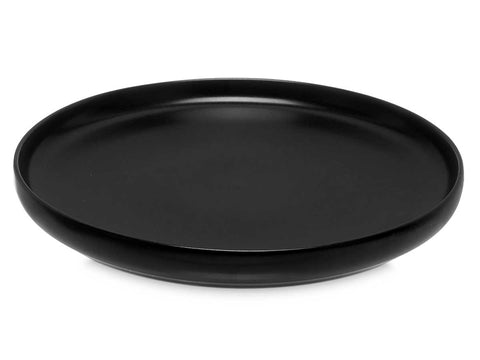 Pack 6 Platos Llanos Grandes Gres Negro 26,5cm
