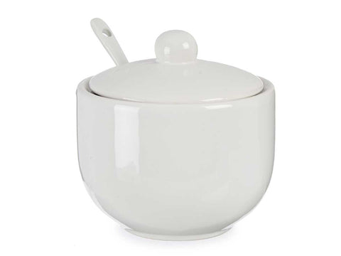Azucarero Blanco con Cuchara