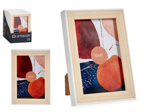 Portafotos Blanco Madera 10x15cm