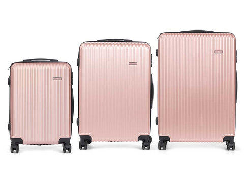 Set 3 Maletas Liston ABS Rosa
