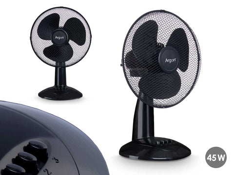 Ventilador de Mesa Negro 45W
