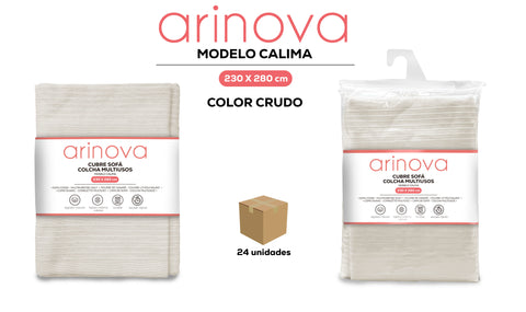 Colcha Calima 230x280cm Crudo Algodón Máxima Calidad