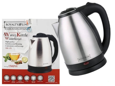 Hervidor Plateado Royalty 1,7L 1500W