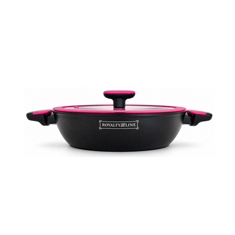 Cacerola Baja 24cm 2,3L Revestimiento Pìedra Royalty Line Nova Pink
