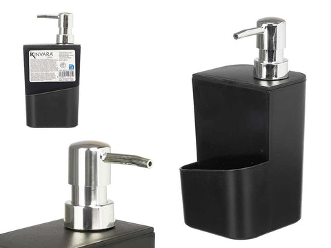 Dispensador Soporte Esponja Negro 650ml