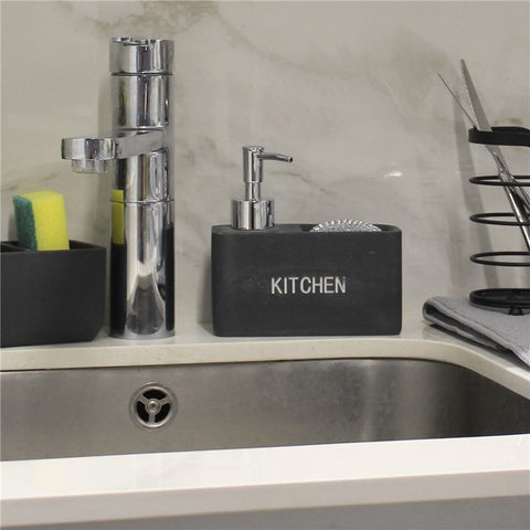 Dispensador de Cocina Kitchen + Estropajero Poliresina