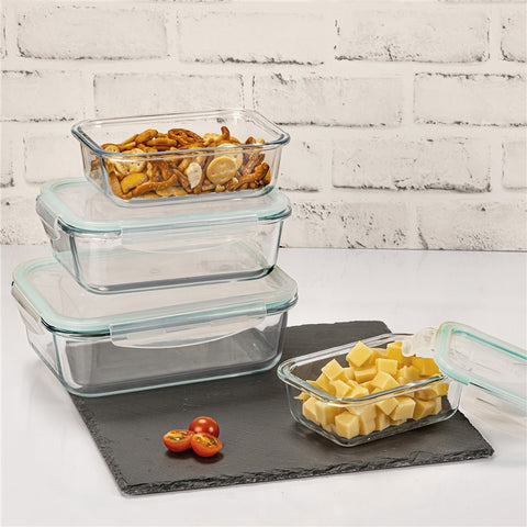 Fiambrera Borosilicato Rectangular 1040ml Hermética para Microondas