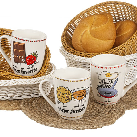Pack 6 Tazas Mug 350ml Desayuno