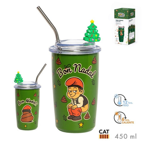 Mug Térmico 450ml Caganer Catalán ''Bon Nadal''