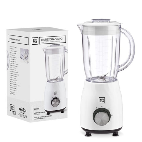 Batidora de Vaso 350W 1,2L Blanca Emma