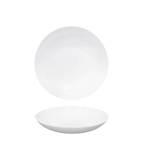 Plato Hondo 23cm Blanco Opal Olimpo