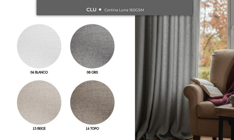 Cortina Linen 140x260cm Blanca 160GSM Home'Secret