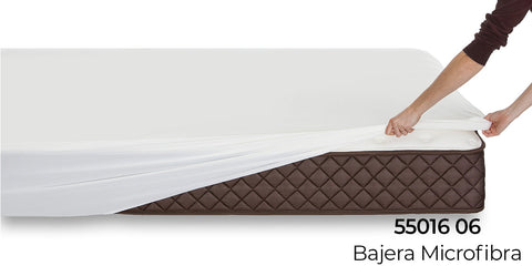 Sábana Bajera Ajustable Microfibra cama 90cm Blanco