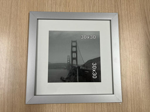 Portafotos 30x30cm Borde Plata