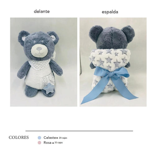 Peluche Baby + Manta 73x99cm 2 Modelos Caja Regalo