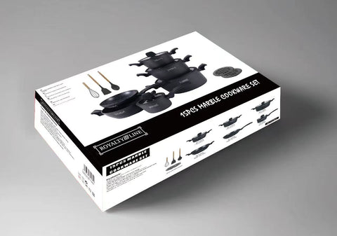 Batería 15 Piezas Aluminio Recubrimiento Piedra Royalty Line