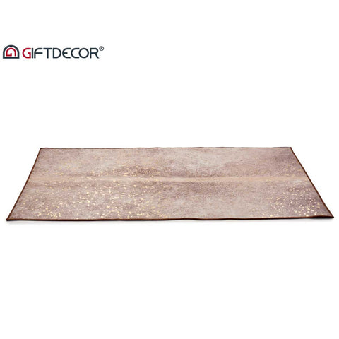 Alfombra Marrón 100x150cm con Manchas Doradas