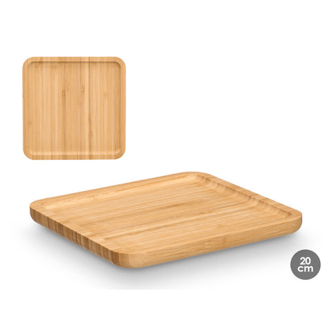 Bandeja Cuadrada Bambu 20x20cm