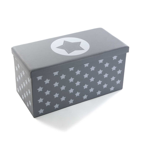 Baul Desmontable Estrellas Gris 76x38x37cm Polipiel Versa