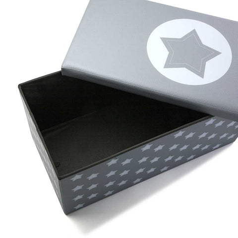 Baul Desmontable Estrellas Gris 76x38x37cm Polipiel Versa