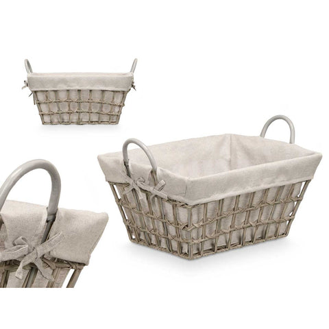 Cesto Rectangular Asas Gris