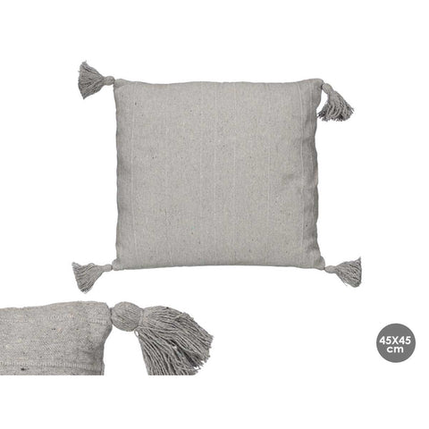 Cojín Rayas Relieve Gris 45x45cm