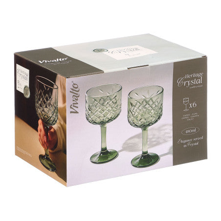 Pack 6 Copas Troqueladas 480ml Verde