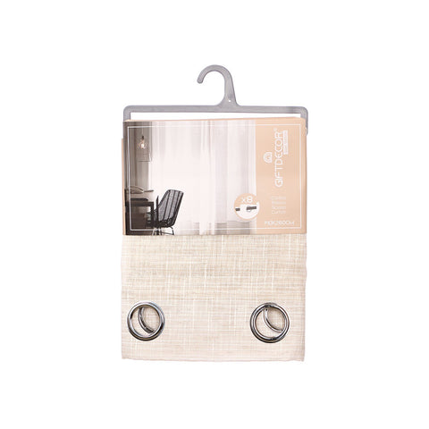 Cortina Beige Rayas 140x260cm