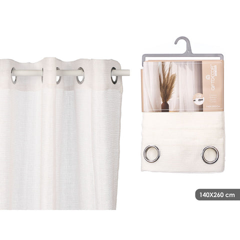 Cortina Blanca Relieve 140x260cm