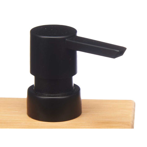 Dosificador de Bambú Tapón Negro Cuadrado