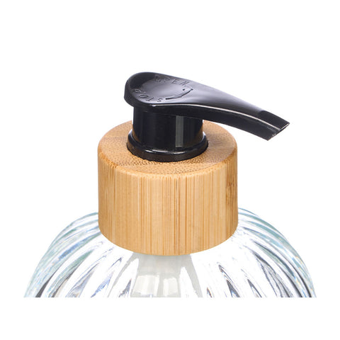 Dosificador Transparente Bambú 410ml