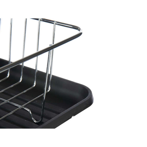 Escurreplatos Plano Negro con Bandeja Recipiente