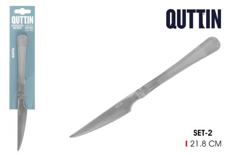 Set 2 Cuchillos de Carne 21.5cm Sofia Quttin Acero Inoxidable