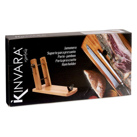 Jamonero Doble Brazo Natural Madera Pino