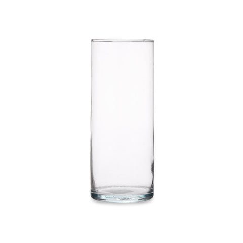 Jarrón Cristal Cilindro 12cm diámetro x 30cm Alto