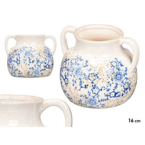 Jarrón Nonna 2 Asas Azul Beige 16cm