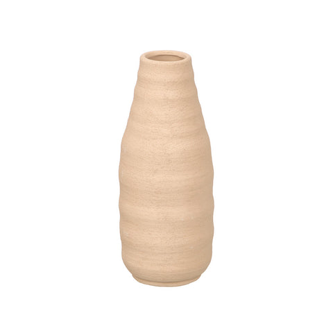 Jarrón Sahara Botella Rayas Tierra 36cm