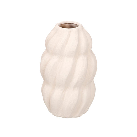 Jarrón Sahara Espiral Blanco 20cm