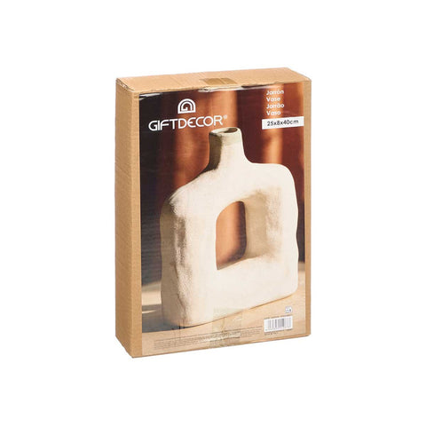 Jarrón Sahara Moderno Agujero Blanco 40cm