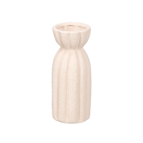Jarrón Sahara Rayas Anchas Blanco 24cm