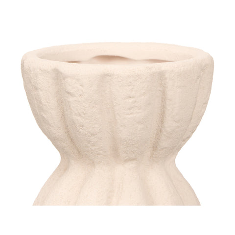 Jarrón Sahara Rayas Anchas Blanco 24cm