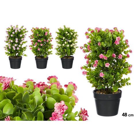 Maceta Planta Flores Piedra 48cm