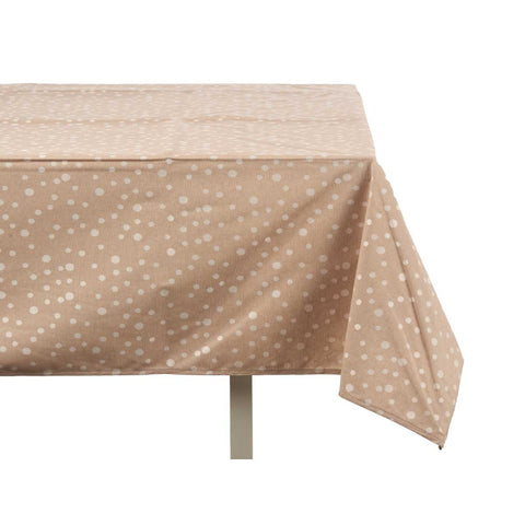 Mantel Jacquard Antimanchas 140x180cm Lunares Beige