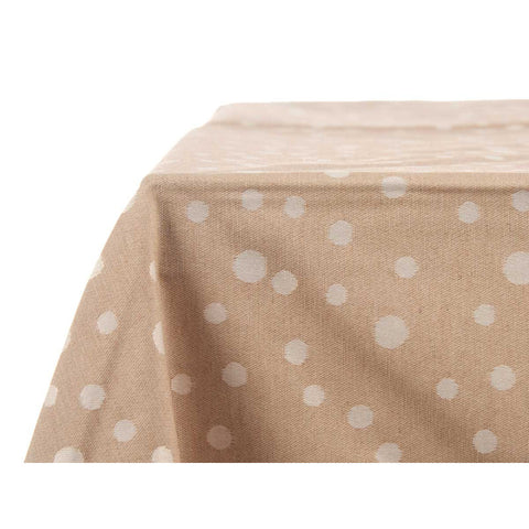Mantel Jacquard Antimanchas 140x180cm Lunares Beige