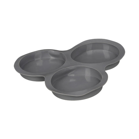 Molde Freidora de Aire Silicona 3 Compartimentos Gris