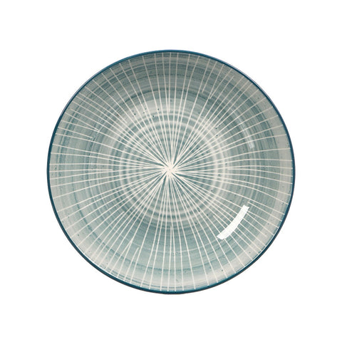 Plato Hondo Rayas Azul 20cm